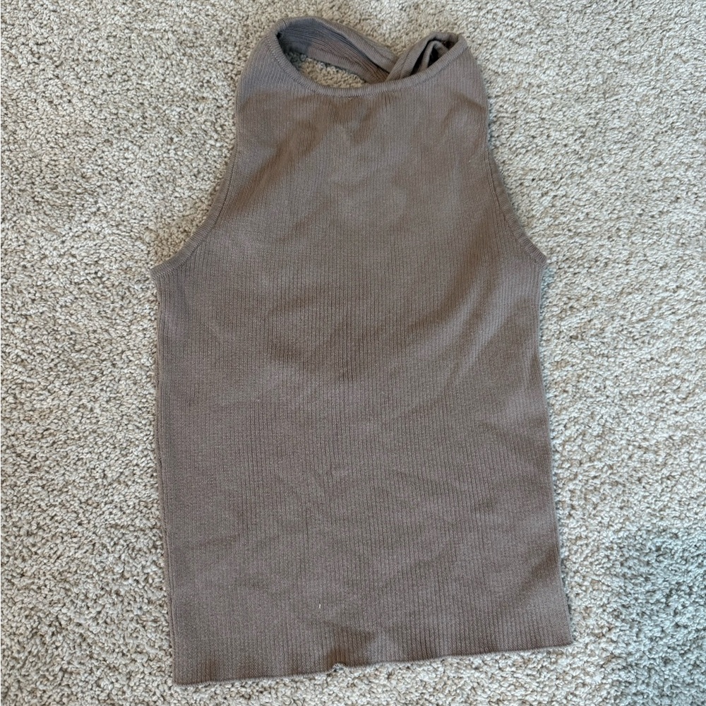 H&M Taupe Halter Tank Top
